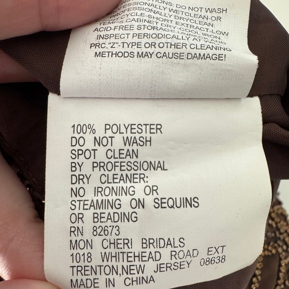 Ensembles Beaded Bustier Top Size 4 Brown Floral Sequin Formal Y2K Glam Cocktail - Picture 11 of 11